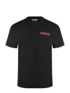 Marni Mens Black Embroidered Logo-patch Crewneck Cotton-jersey T-shirt In Black