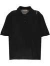 Marni Embroidered Logo Polo Shirt In Black