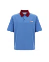 Marni Polo In Piquet Blu Con Colletto A Contrasto In Blue