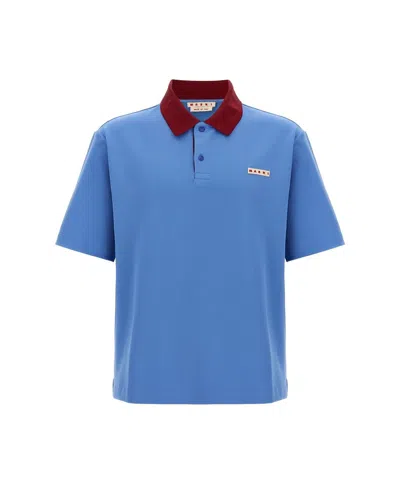 MARNI MARNI LOGO PATCH POLO SHIRT