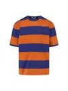 Marni Crew Neck Striped Short Sleeve T Shirt In Multi