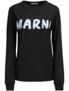 Marni Crew Neck Long Sleeves T-shirt In Multicolor