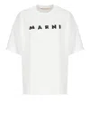 Marni Women Logo Short-sleeved Cotton T-shirt In White