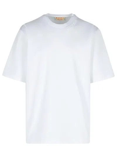 Marni Oversized Cotton T-shirt In White