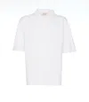 Marni Men Logo Cotton Polo Shirt In White