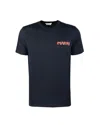 Marni Mens Black Embroidered Logo-patch Crewneck Cotton-jersey T-shirt In Black