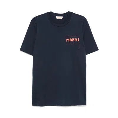 MARNI T SHIRTS BLUE