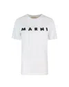 Marni Classic Short-sleeve T-shirt With Scribbled Logo In White