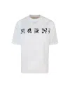 Marni Crew Neck Graphic Print Short Sleeves T-shirt In White