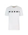 Marni Classic Short-sleeve T-shirt With Scribbled Logo In White