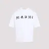Marni T-shirt Oversize In Cotone Bianco In White