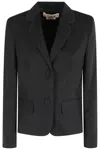 Marni Notched-lapel Two-button Jacket In Black