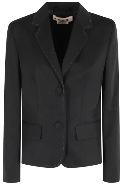 MARNI MARNI TAILORED BLACK SINGLE-BREASTED MARNI JACKET