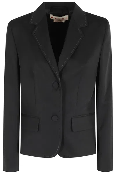 MARNI TAILORED BLACK SINGLE-BREASTED MARNI JACKET