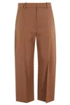 Marni Tailored Brown Pants With Front Pleats In Brown