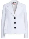 Marni Tailored Cropped Jacket With Classic Lapel In White