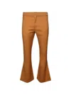 Marni Tailored Flared Trousers In Luxurious Orange Blend In Brown