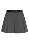 Marni Pleated Shorts With Branded Band In Grey