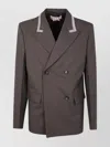 Marni Tailored Jacket With Notched Lapel And Pockets In Brown