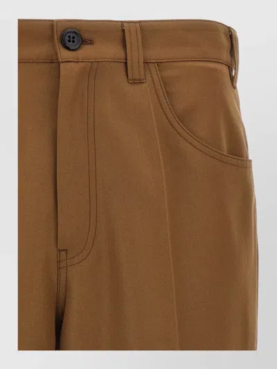 Marni Tailored Straight Leg Mid Rise Pants In Multi