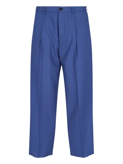 MARNI TAILORED WOOL PANTS - BLUE