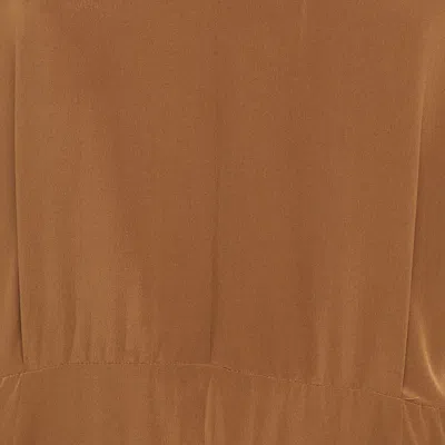 Pre-owned Marni Tan Crepe Short Dress M In Brown