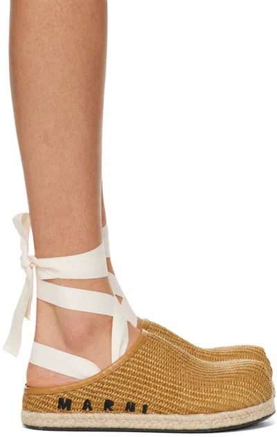 Marni Tan Fussbett Sabot Slides In 00m50 Raw Sienna