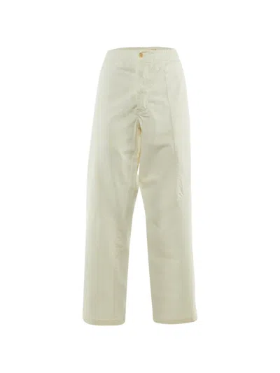 Pre-owned Marni Tapered-fit Trousers In White