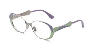Marni Tarassqa Violet Q4m Men's Glasses Green Size 55 - Free Lenses - Blue Light Block Available In Purple Green On Silver
