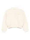 Marni Bomber Sweatshirt With Check Allover Tulle In Neutrals