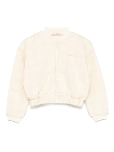 MARNI TARTAN-CHECK BOMBER JACKET