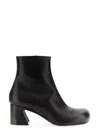 Marni Zip-up Leather Ankle Boots In Black