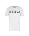 Marni Oversized Crew Neck T-shirt With Scribbled Logo