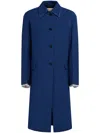 Marni Contrasting-stitch Single-breasted Coat In 00b65