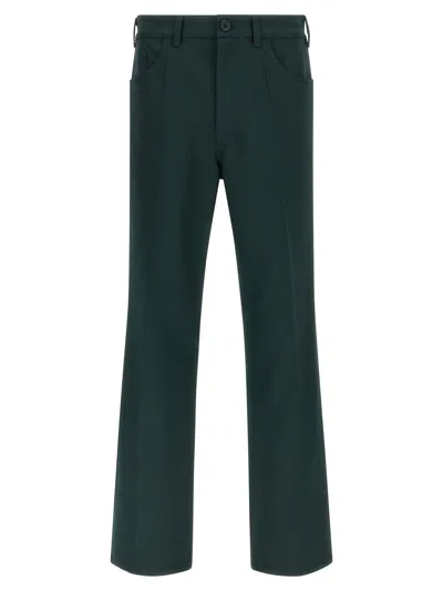 Marni Technical Twill Pants In Green