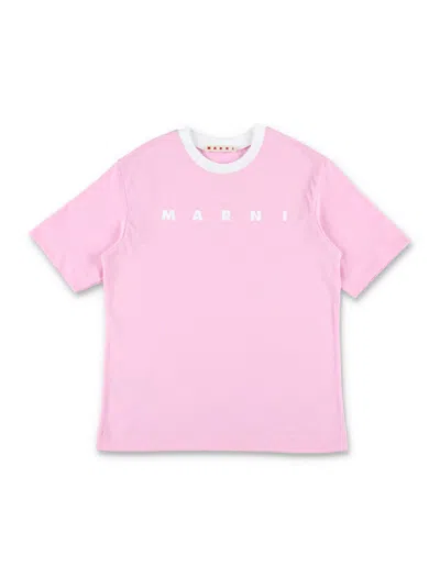 Marni Kids' Tee Logo In Pink