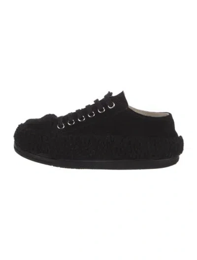 Pre-owned Marni Terry Cloth Sneakers In Black