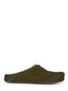 Marni Deep Sage Calf Hair Fussbett Sabot Mules In Green