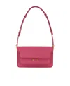 Marni Trunk E/w Foldover Top Shoulder Bag In Red