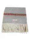 Marni Textured Finish Scarf In Light Grey In Gray