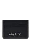 Marni Textured Wallet With Subtle Branding In Black