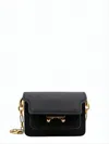 Marni Textured Leather Crossbody Bag With Scalloped Flap And Gold Hardware In White