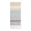 Marni Textured Neutral Scarf With Fringed Edges In Multi