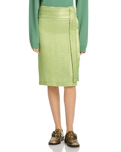 Marni Textured Pencil Skirt In Green