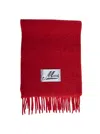 Marni Textured Red Scarf With Fringed Edges In Red