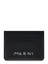 Marni Textured Wallet With Subtle Branding In Black