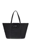 Marni Textured Woven Black Tote Bag In Black