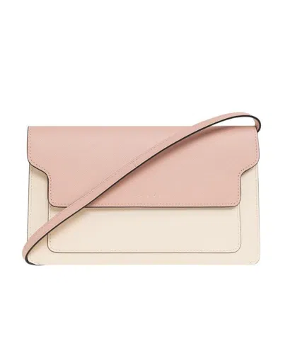 Marni Three-compartment Pouch Bag In Nude