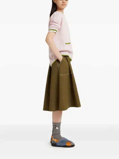 Marni Three-quarter Sleeves Sweater In Pink