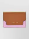 Marni Three Section Wallet Foldable Design In Brown